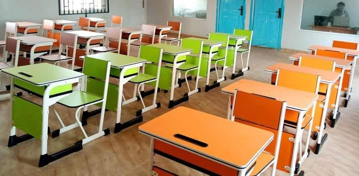Students engaged in learning inside a modern classroom
