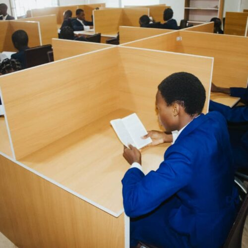 Royal Heritage modern library with reading areas and resources